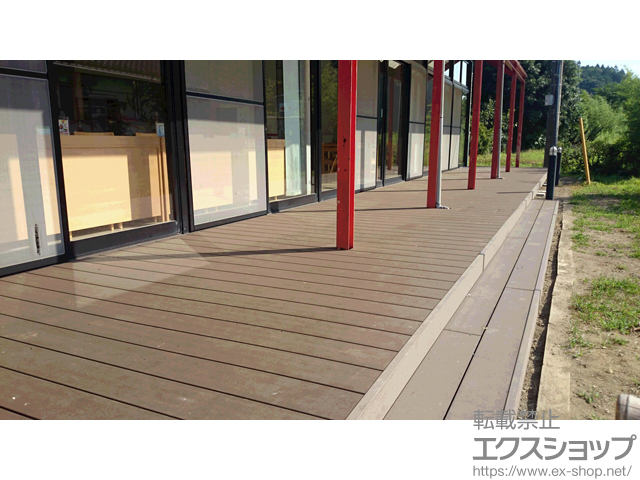 千葉県夷隅郡大多喜町ののウッドデッキ 樹ら楽ステージ＋ステップデッキ (部分間口側対応) 1段 施工例