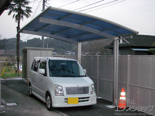 大分県豊後大野市ののカーポート プレシオスポート 積雪〜20cm対応 施工例