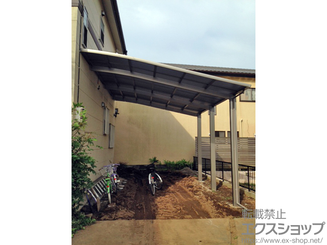 茨城県土浦市のLIXIL リクシル（トステム）のカーポート ルーフポートシグマIII 1500 積雪〜50cm対応 施工例