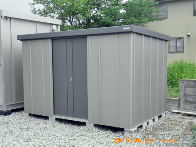 福島県相馬市のの物置・屋外倉庫 エスケーセブン SK7-180 一般型（SK7-180）＋オプション　棚板 施工例