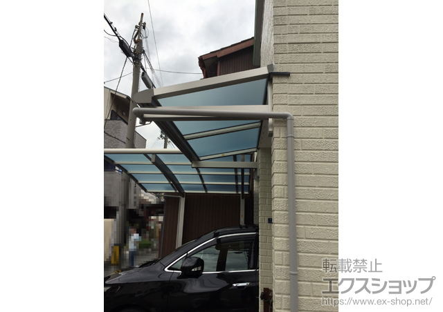 大阪府大阪市ののバルコニー・ベランダ屋根 ヴェクターテラス F型 ルーフタイプ 単体積雪〜20cm対応 施工例