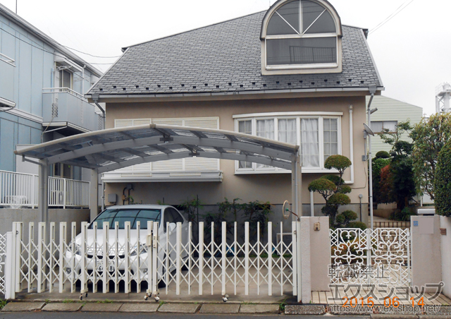 千葉県千葉市ののカーポート プレシオスポート M合掌 積雪〜20cm対応 施工例