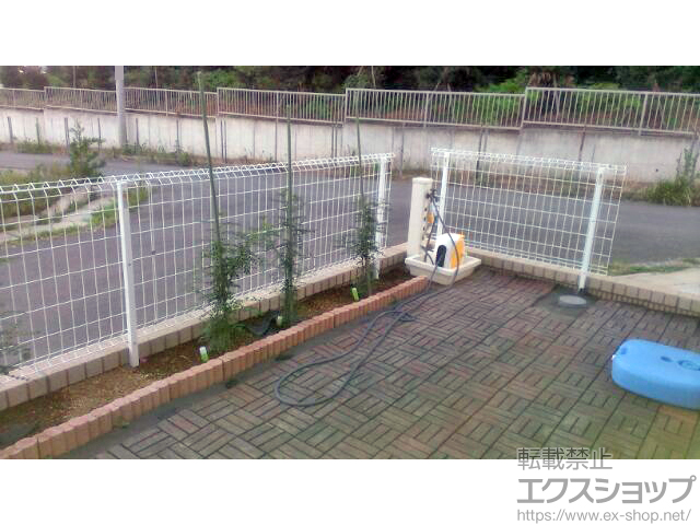 埼玉県さいたま市ののフェンス・柵 イーネットフェンス1F型 自由柱タイプ 施工例
