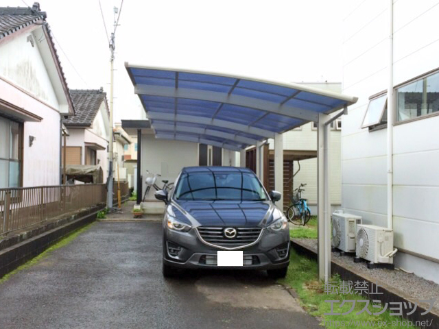 宮崎県北諸県郡三股町ののカーポート プレシオスポート 縦連棟 積雪〜20cm対応 施工例