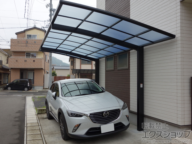 静岡県静岡市ののカーポート ネスカR (ラウンドスタイル) 積雪〜20cm対応 施工例