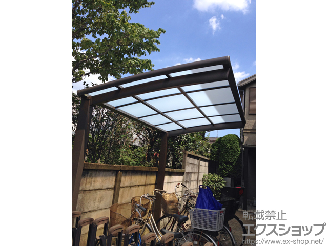 東京都杉並区ののサイクルポート・駐輪場 ネスカRミニ (ラウンドスタイル) 積雪〜20cm対応 施工例