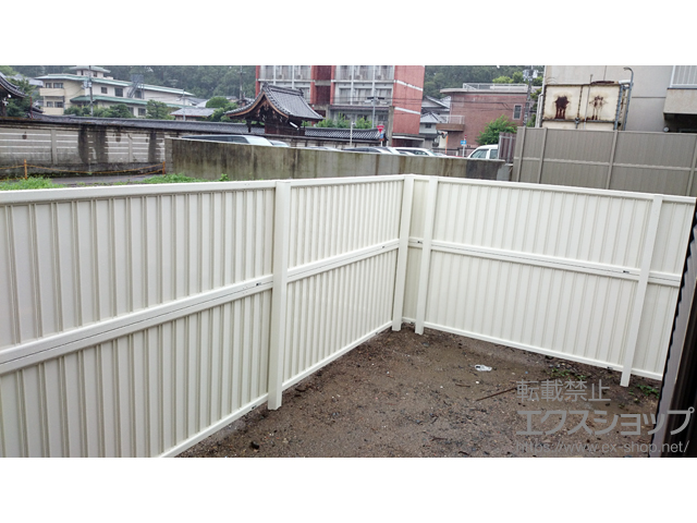 京都府京都市ののフェンス・柵 レスティナフェンス8型 たて目隠し 2段支柱 施工例