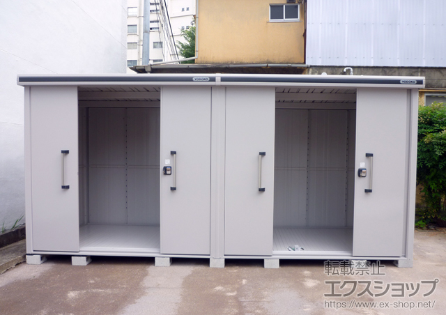 東京都港区のの物置・屋外倉庫 エルモ 一般型 扉2ヶ所タイプ(LMD-5118HW　CB) 施工例