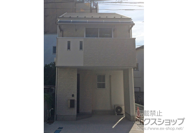 東京都大田区のLIXIL リクシル（トステム）のバルコニー・ベランダ屋根 ライザーテラスII R型 ルーフタイプ 単体 積雪〜20cm対応 施工例