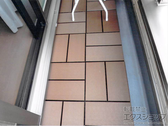 兵庫県神戸市ののウッドデッキ エバーエコウッド ジョイントデッキ 12枚入り×3箱 施工例