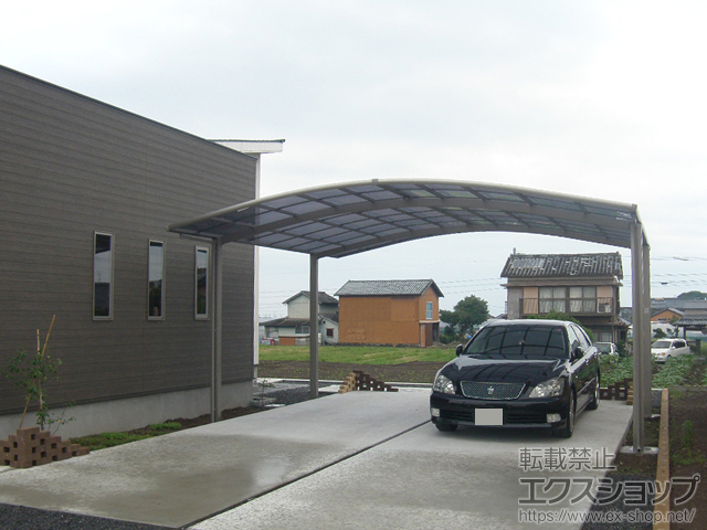 長崎県雲仙市国見町ののカーポート ネスカR (ラウンドスタイル) ワイド 積雪~20cm対応 施工例