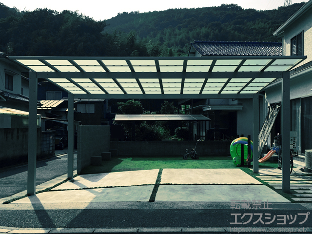 広島県安芸郡坂町ののカーポート エフルージュ ツイン 積雪〜20cm対応 施工例