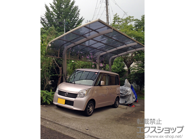 宮城県仙台市のLIXIL リクシル（トステム）のカーポート テールポートシグマIII 延長 積雪〜20cm対応＋着脱式サポート ロング28用 1本入り×1セット 施工例