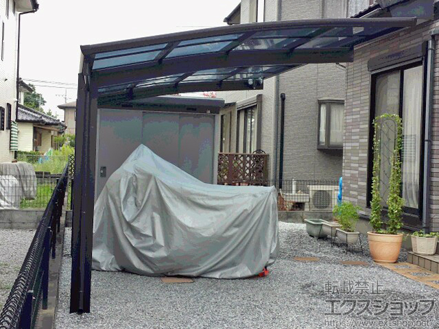 栃木県栃木市ののカーポート プレシオスポート 積雪〜20cm対応 施工例