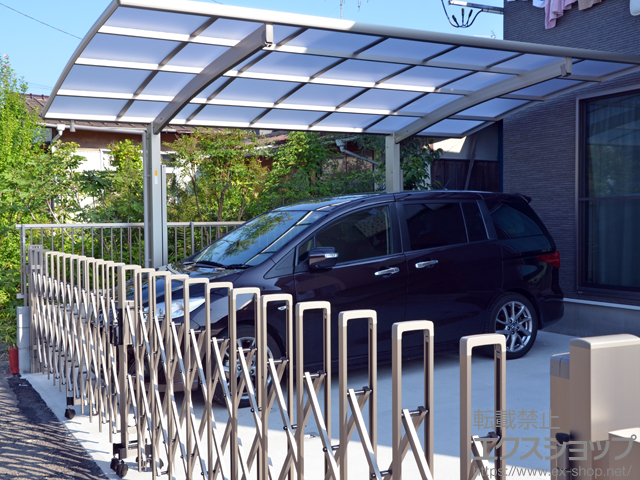 宮城県仙台市ののカーポート プレシオスポート 積雪〜20cm対応＋着脱式補助柱 標準・ハイルーフ兼用 2本入り×1セット 施工例