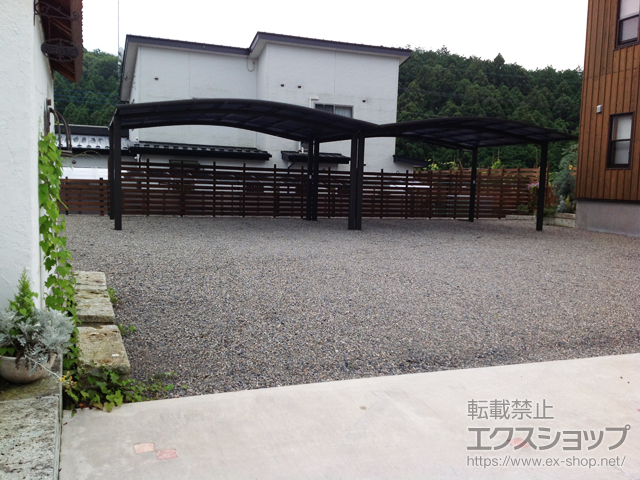 栃木県宇都宮市ののカーポート ネスカR (ラウンドスタイル) ワイド 積雪〜20cm対応 施工例