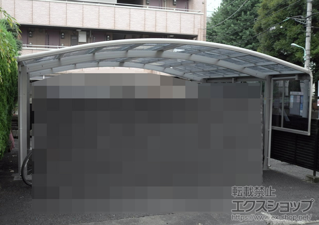 東京都豊島区ののカーポート プレシオスポート ワイド 積雪〜20cm対応＋サイドパネル 施工例