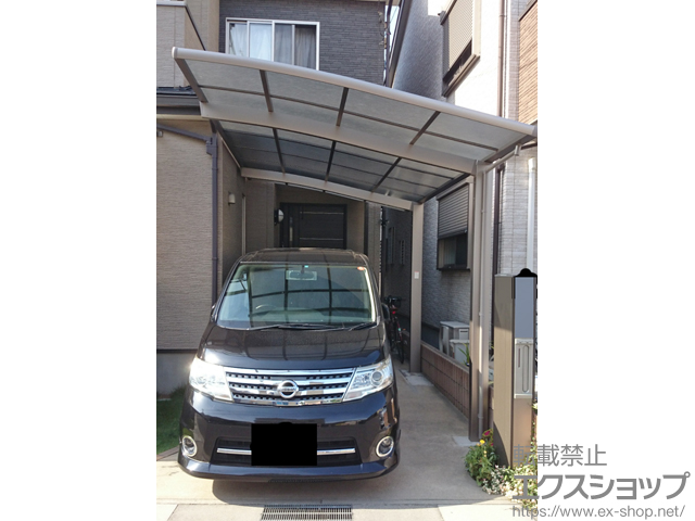 埼玉県川口市ののカーポート ネスカR (ラウンドスタイル)　積雪〜20cm対応 施工例