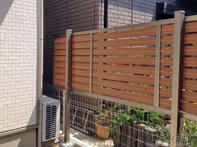 愛知県春日井市ののフェンス・柵 セレビューフェンス RP3型 自在柱式 2段柱 施工例