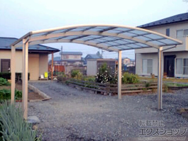 宮城県登米市ののカーポート プレシオスポート ワイド 積雪〜20cm対応 施工例