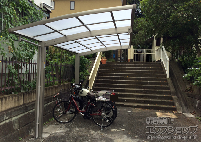 神奈川県厚木市ののカーポート プレシオスポート 積雪〜20cm対応＋着脱式補助柱 2本入り×1セット 施工例