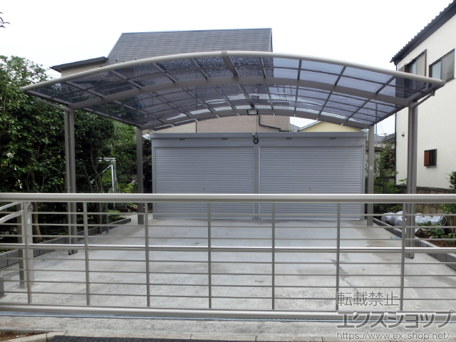 千葉県鎌ケ谷市ののカーポート ネスカR (ラウンドスタイル) ワイド 積雪〜20cm対応 施工例