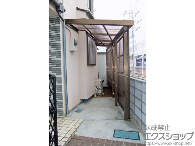 神奈川県川崎市のLIXIL リクシル（トステム）のテラス屋根 ナーラテラス 1500 テラスタイプ 単体 積雪〜50cm対応 施工例