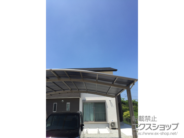 宮崎県宮崎市ののカーポート ネスカR (ラウンドスタイル) ワイド 施工例