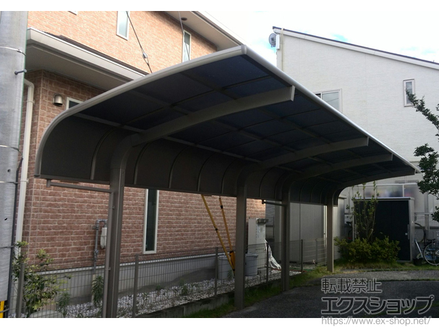 福岡県大野城市のLIXIL リクシル（トステム）のカーポート テールポートシグマ? 縦連棟 積雪〜20cm対応 施工例