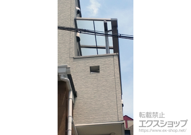 兵庫県神戸市のLIXIL リクシル（トステム）のバルコニー・ベランダ屋根 ライザーテラスII F型 屋根タイプ 単体 積雪〜20cm対応 施工例