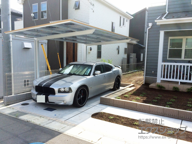 千葉県千葉市ののカーポート アーキフィットプラス 積雪〜20cm対応 施工例