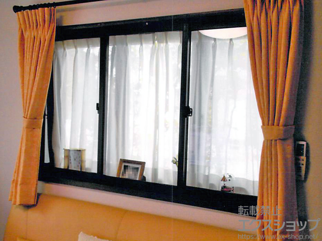 愛媛県今治市のの二重窓（内窓） プラマードU 引き違い窓 3枚建 両袖タイプ 施工例