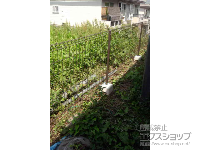 宮城県仙台市ののフェンス・柵 ハイグリッドフェンスUF8型 フリーポールタイプ 施工例