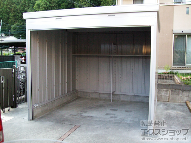 東京都青梅市のの物置・屋外倉庫 ドマール 土間タイプ 一般型＋ドマール オプション　別売り棚Aセット( 施工例