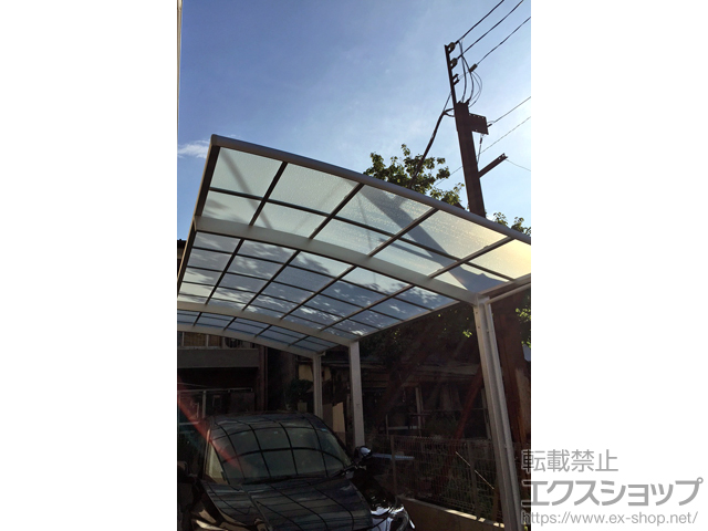 埼玉県戸田市ののカーポート ネスカR (ラウンドスタイル) 延長　積雪〜20cm対応 施工例