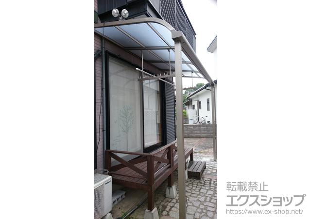 福岡県北九州市のLIXIL リクシル（トステム）のテラス屋根 ライザーテラスII R型 テラスタイプ 単体 積雪〜20cm対応 施工例