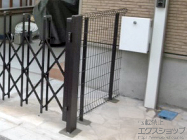 東京都葛飾区ののフェンス・柵 イーネットフェンス 2F型 自由柱仕様 施工例