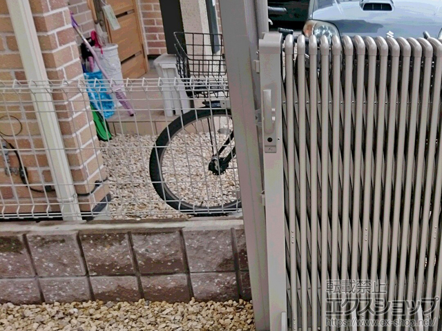 大阪府東大阪市ののフェンス・柵 ハイグリッドフェンスN8型 フリーポールタイプ 施工例