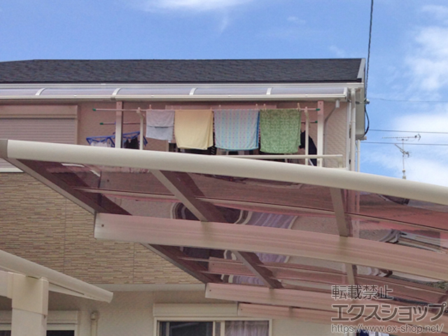 大阪府枚方市ののバルコニー・ベランダ屋根 ヴェクターテラス R型 屋根タイプ 連棟 積雪〜20cm対応 施工例