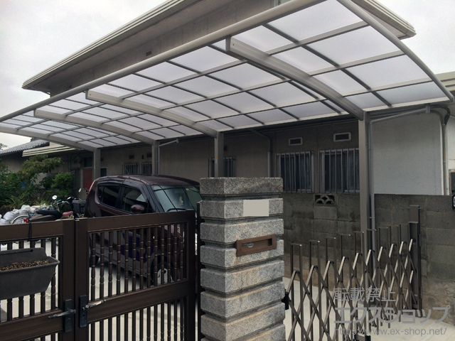 兵庫県姫路市ののカーポート プレシオスポート 縦連棟 積雪〜20cm対応 施工例