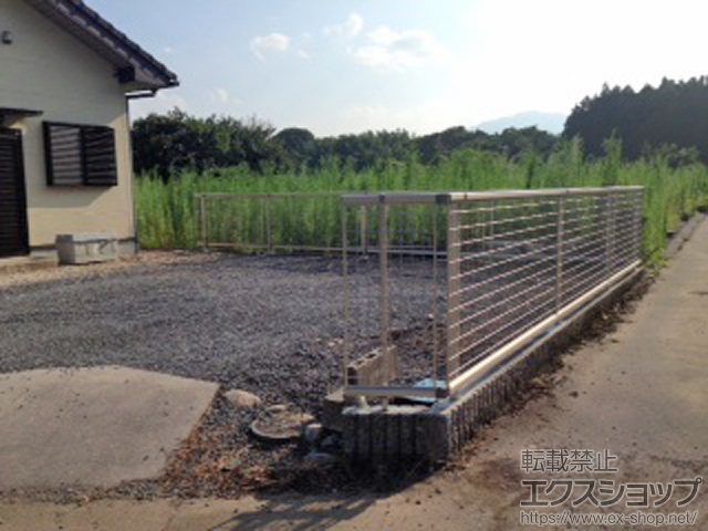 三重県いなべ市ののフェンス・柵 レスティナメッシュフェンス2型 自由柱施工 施工例