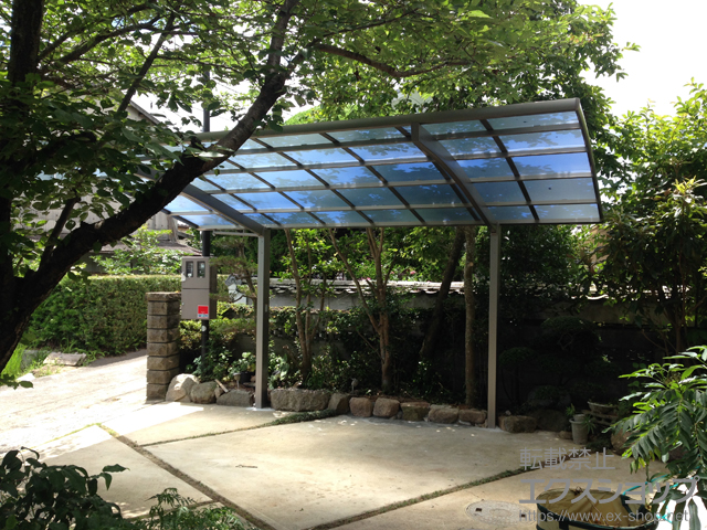 香川県東かがわ市ののカーポート ネスカR (ラウンドスタイル) 積雪〜２０cm対応 施工例