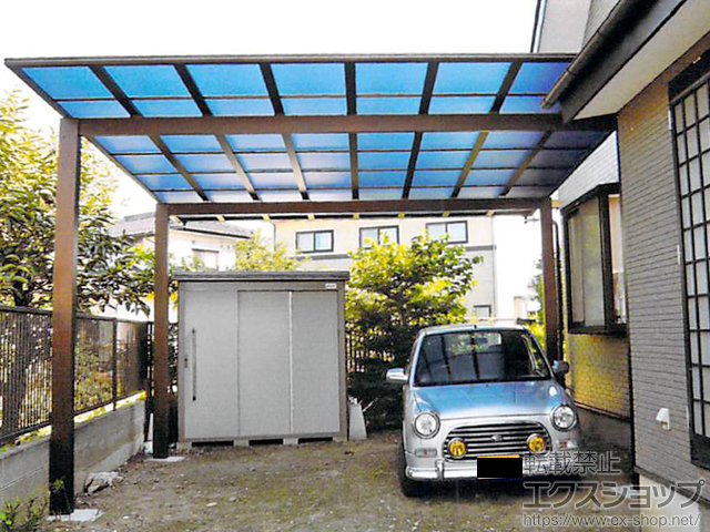 長野県千曲市ののカーポート エフルージュ ツイン 積雪〜20cm対応 施工例