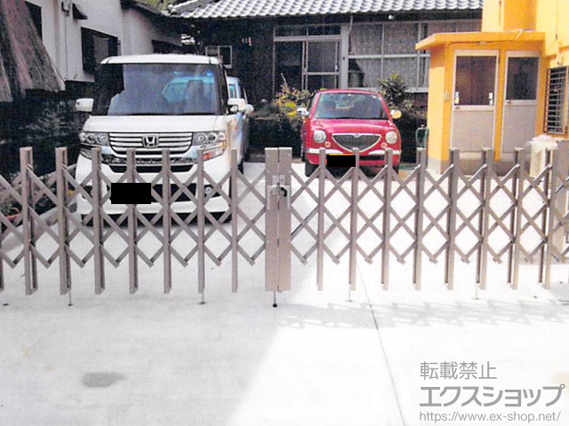 大分県豊後大野市ののカーゲート アルシャインHG ノンキャスター 両開き 430W 施工例