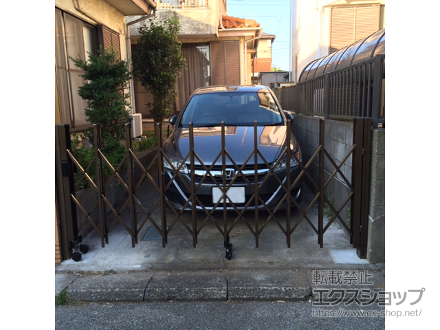 千葉県船橋市ののカーゲート トリップゲート RA型 ノンレール 片開き 施工例