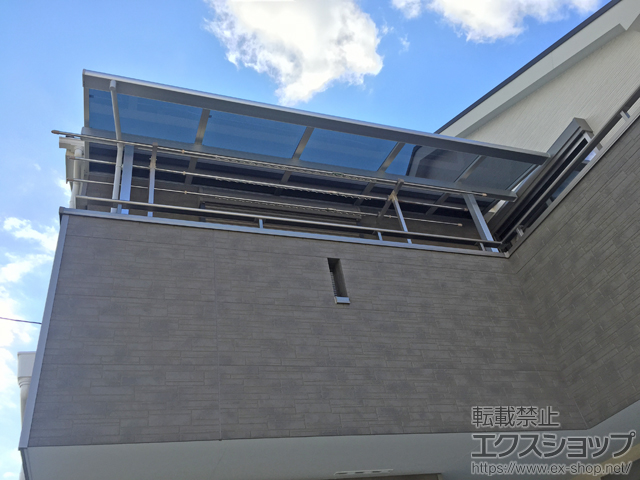 京都府京都市のLIXIL リクシル（トステム）のバルコニー・ベランダ屋根 ライザーテラスII F型 屋根タイプ 単体 積雪〜20cm対応 施工例