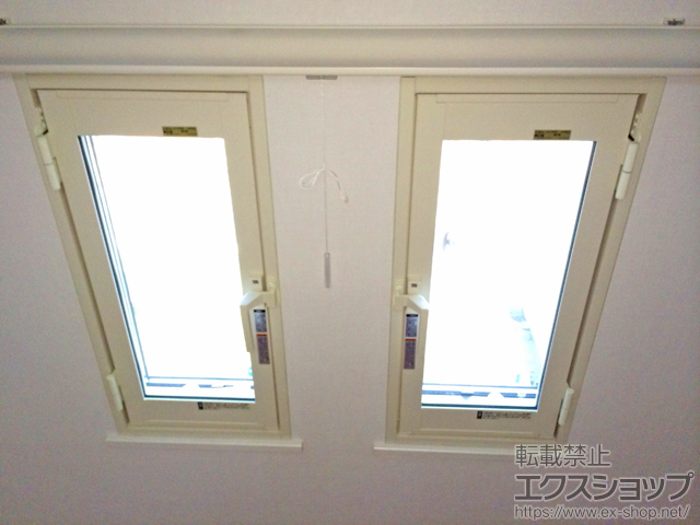 埼玉県上尾市のの二重窓（内窓） インプラス ダストバリア仕様 開き窓 外観右吊元 施工例