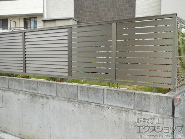 神奈川県小田原市ののフェンス・柵 プレスタフェンス8型（横ルーバータイプ） 施工例