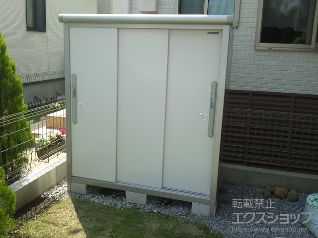 東京都西多摩郡瑞穂町のの物置・屋外倉庫 エスモ 一般型(ESD-1307EGL PW) 施工例