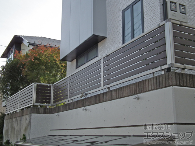 神奈川県厚木市ののフェンス・柵 ルシアスフェンスF04型 自由柱施工 施工例